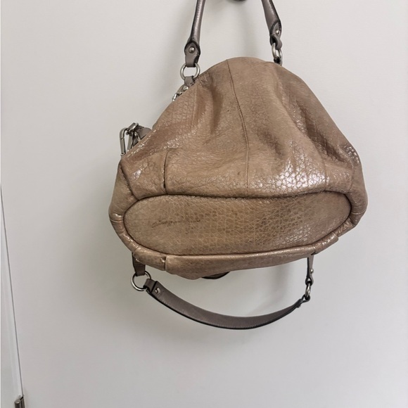 Coach Metallic Tan Leather Hobo Bag - Picture 2 of 16